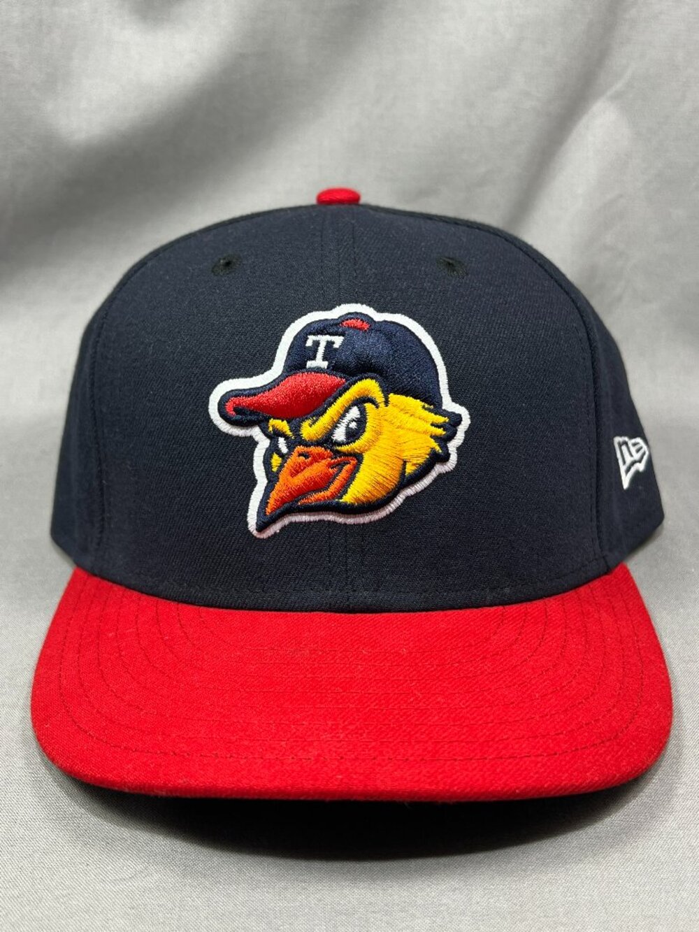 Toledo Mud Hens New Era 59Fifty MiLB Fitted 7 3/4 Hat Navy Blue Red 2 Tone Cap